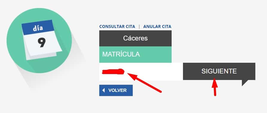 Cita Junta de Extremadura ITV Matricula