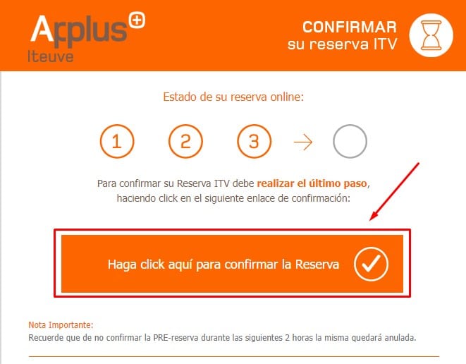 Cita Previa Applus Iteuve Confirmar cita email