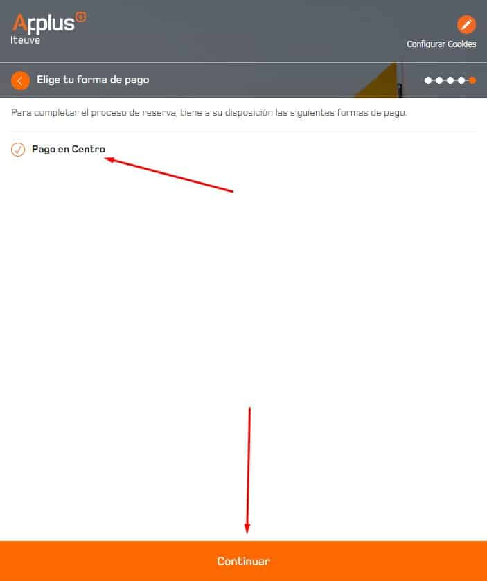 Cita Previa Applus Iteuve Forma de pago