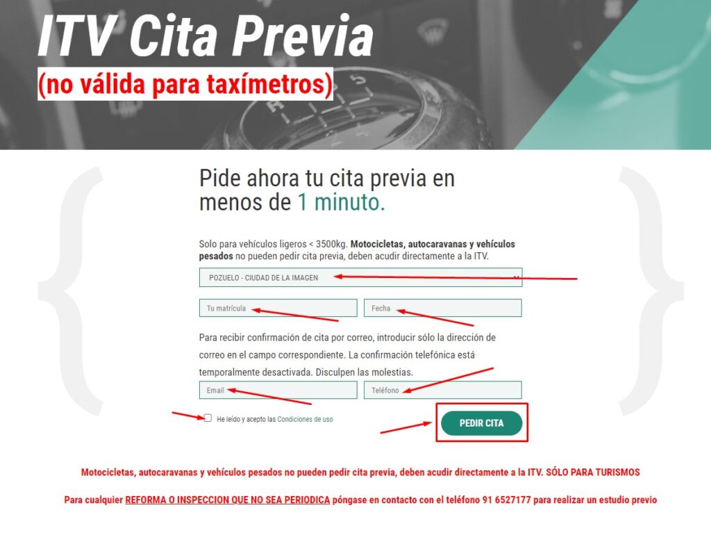 Cita Previa ITV GO Datos
