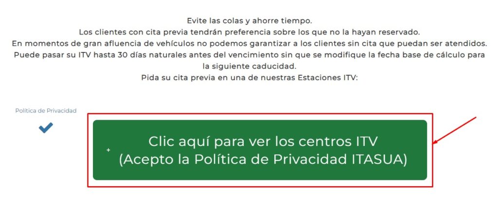 Cita Previa Itasua Boton ver centros