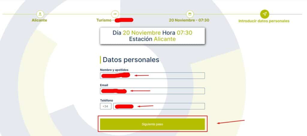 Cita Previa SITVAL Datos personales
