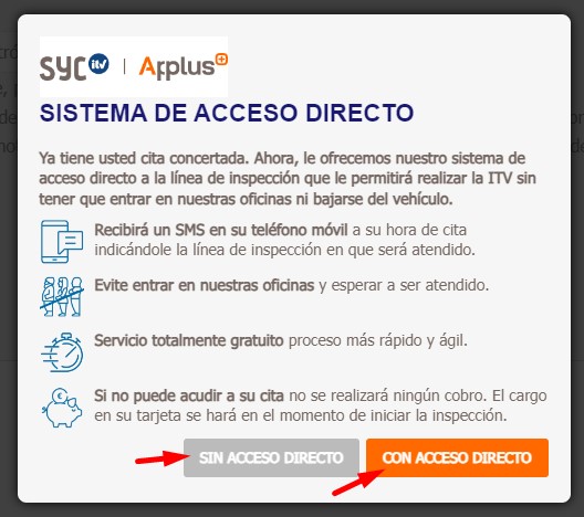 Cita Previa SYC ITV Acceso directo